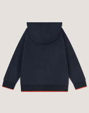 Glow in the Dark Space Graphic Hoodie, Blue (NAVY), large