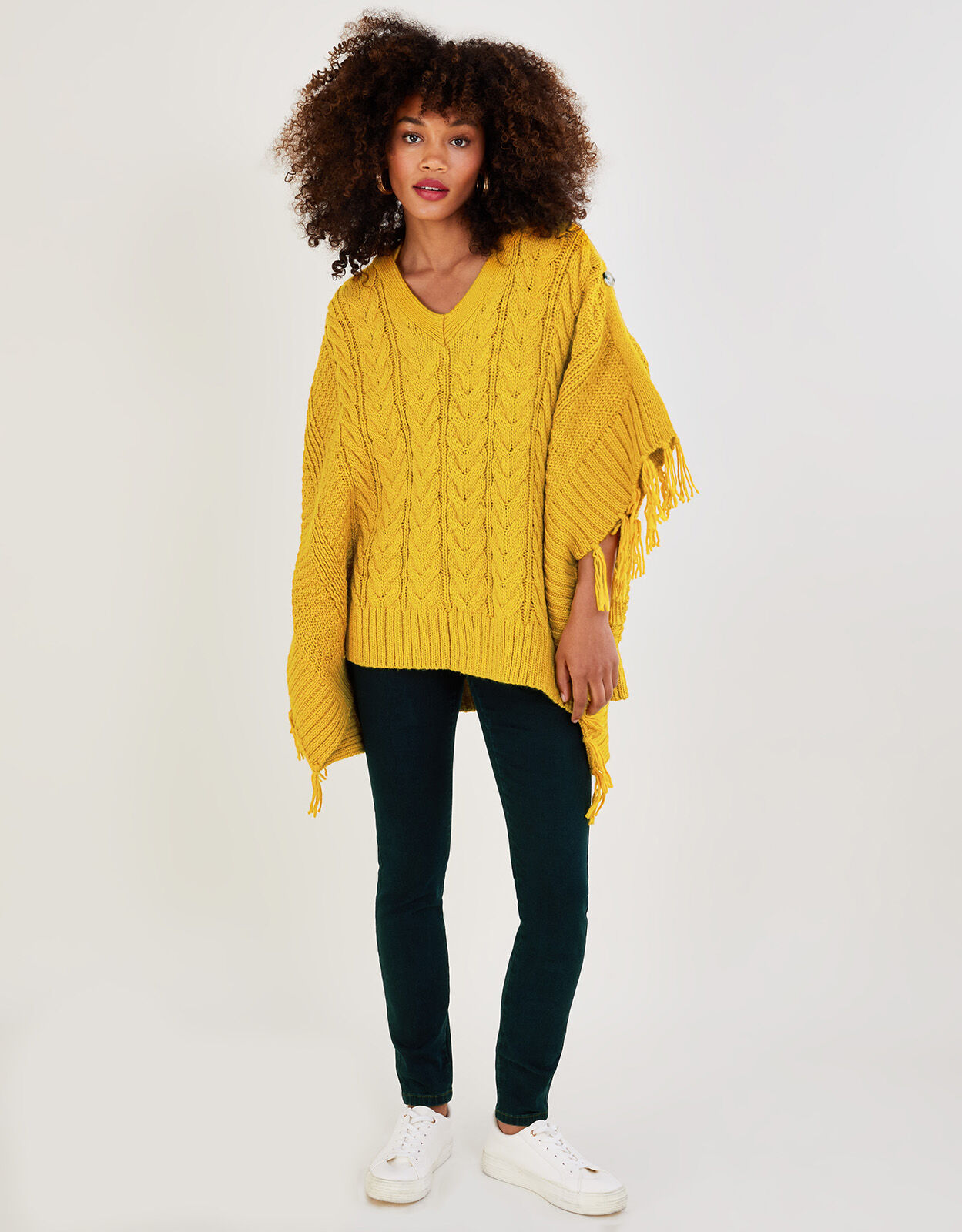 Yellow new arrivals poncho sweater