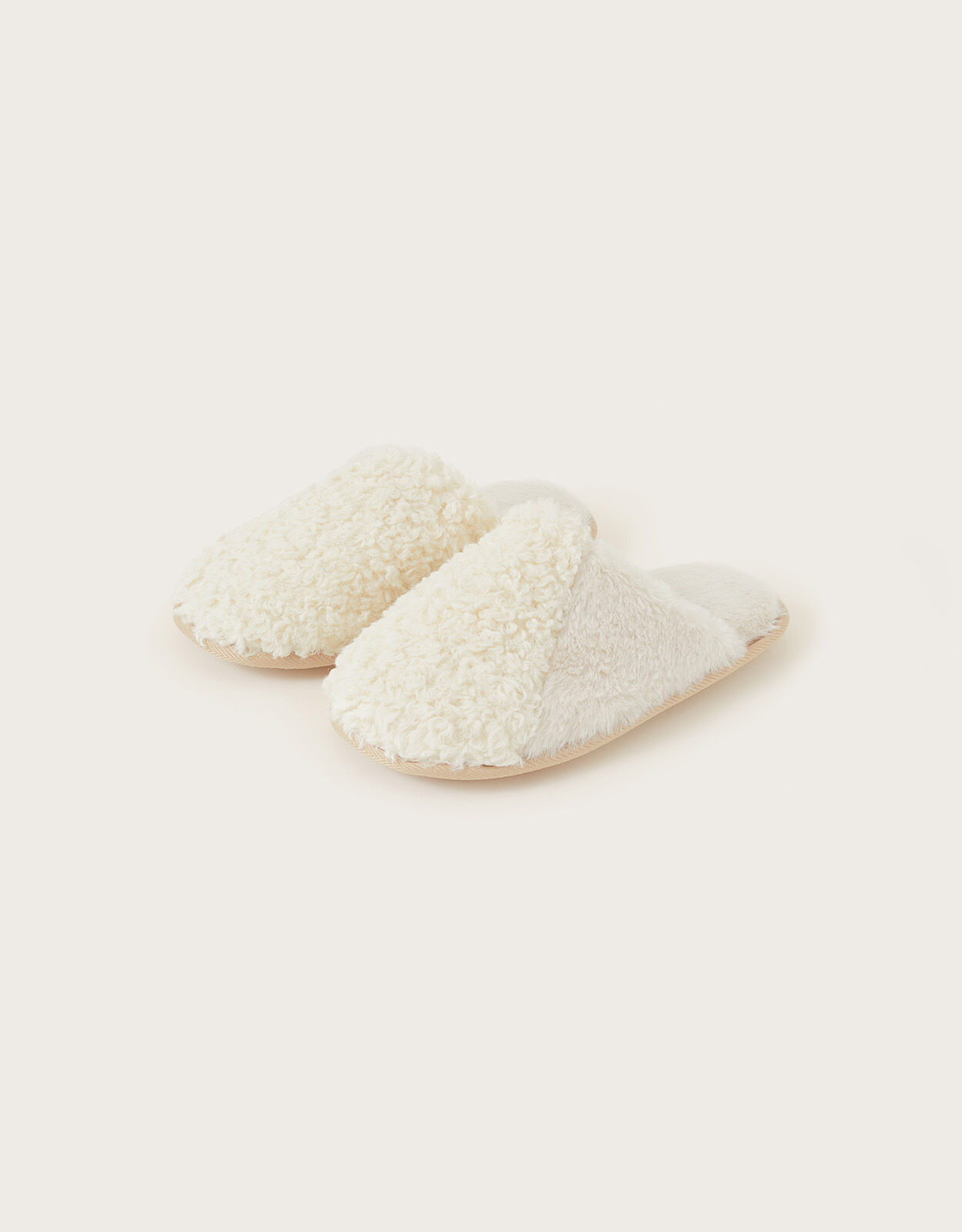 Cream hotsell mule slippers