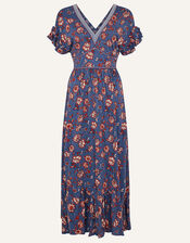 Etty Floral Jersey Maxi Dress, Blue (NAVY), large