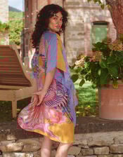 One Hundred Stars Crane Print Throwover Jacket, , large