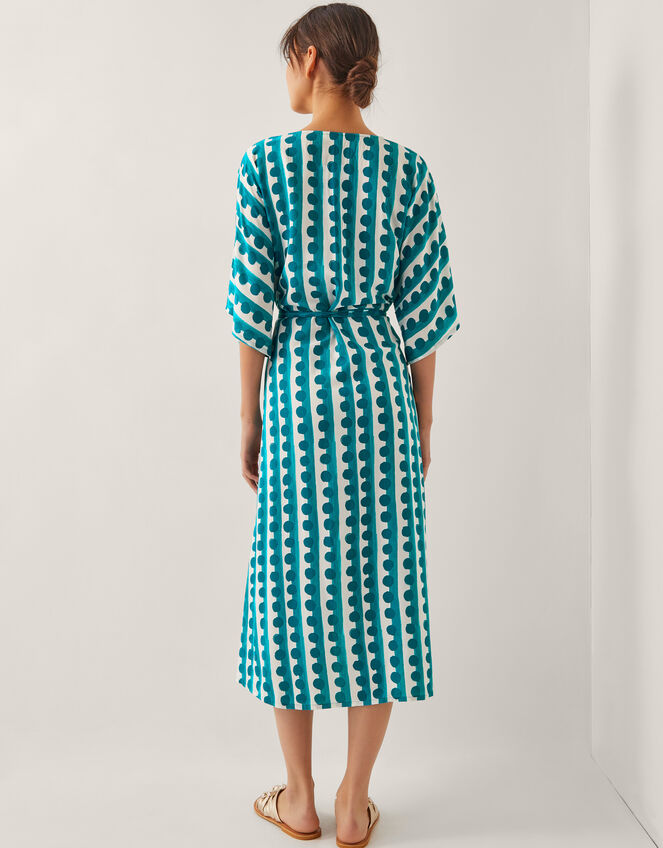 Indah Print Kaftan Dress Blue