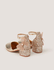 Closed-Toe Butterfly Scallop Heels, Gold (GOLD), large