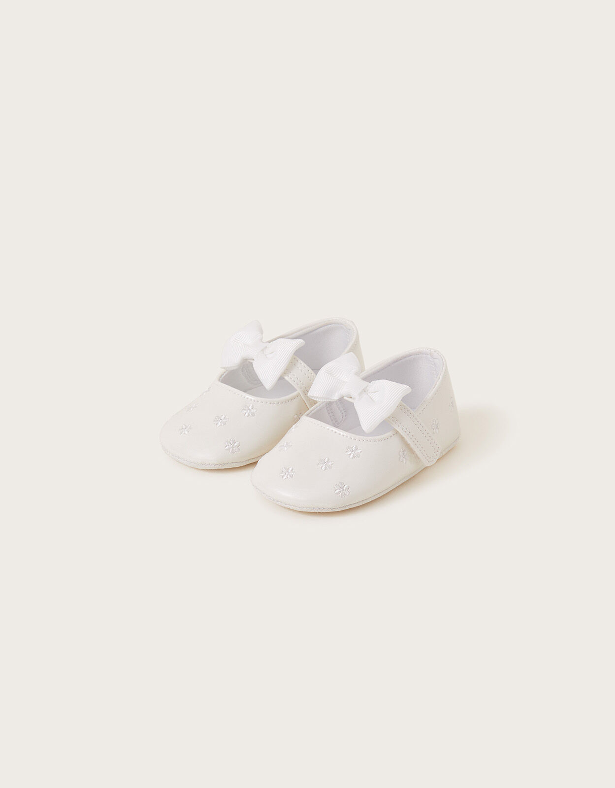 Patent Daisy Booties Ivory Baby Booties Monsoon UK