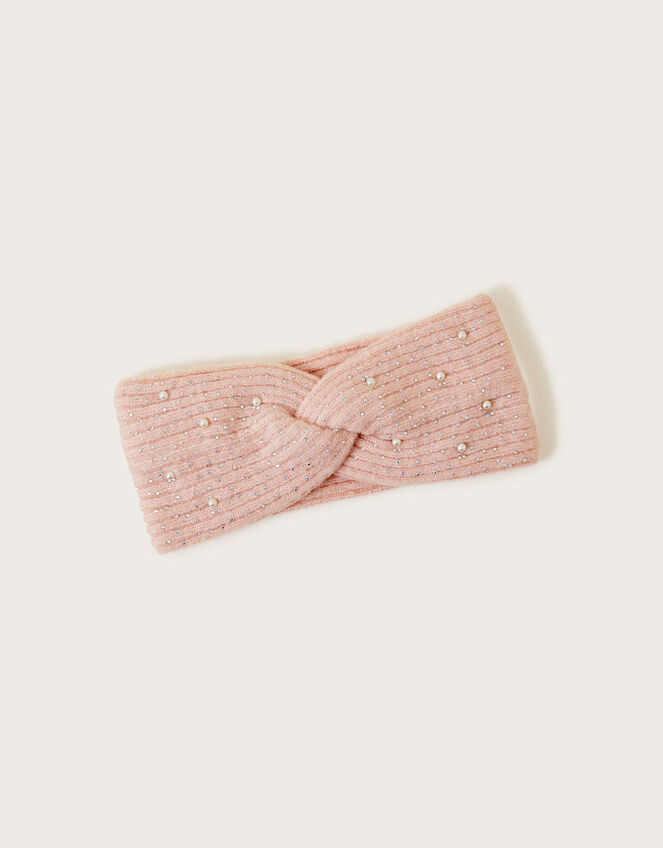 Embellished Knit Headband, , large