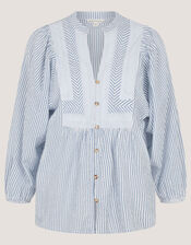 Callie Stripe Blouse, Blue (BLUE), large