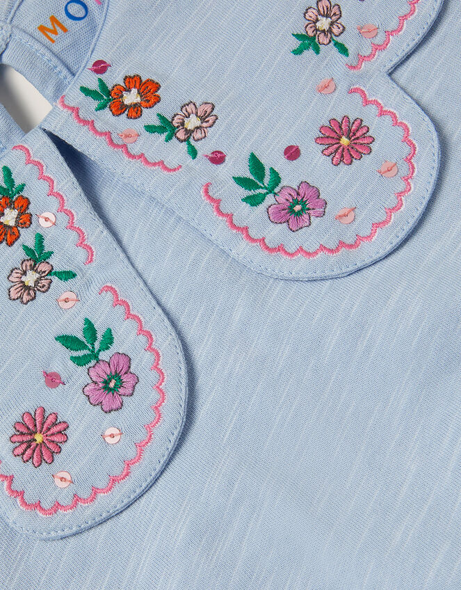 Embroidered Scallop Collar Top, Purple (LILAC), large