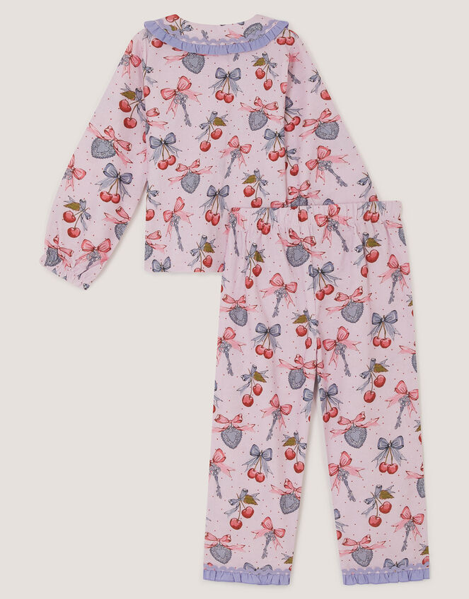 Cherry Bow Long Pyjamas Set, Ivory (IVORY), large