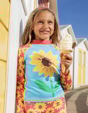 Frugi Rachel Rash Vest & Shorts Swim Set, Yellow (YELLOW), large