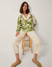 Fleur Floral Print Shacket, Cream (CREAM), large
