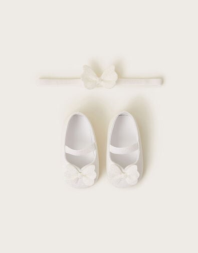 Coco Butterfly Booties and Bando, Ivory (IVORY), large