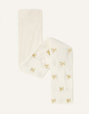 Glitter Unicorn Tights, Ivory (IVORY), large