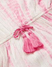 Tie Dye Metallic Kaftan, Pink (PINK), large