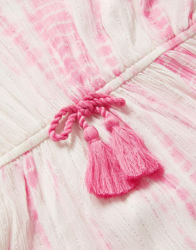 Tie Dye Metallic Kaftan, Pink (PINK), large