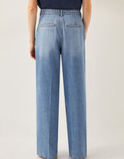 Justine Pleat Wide Leg Jeans, Blue (LIGHT AUTHENTIC), large