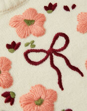 Floral Embroidered Jumper, Ivory (IVORY), large