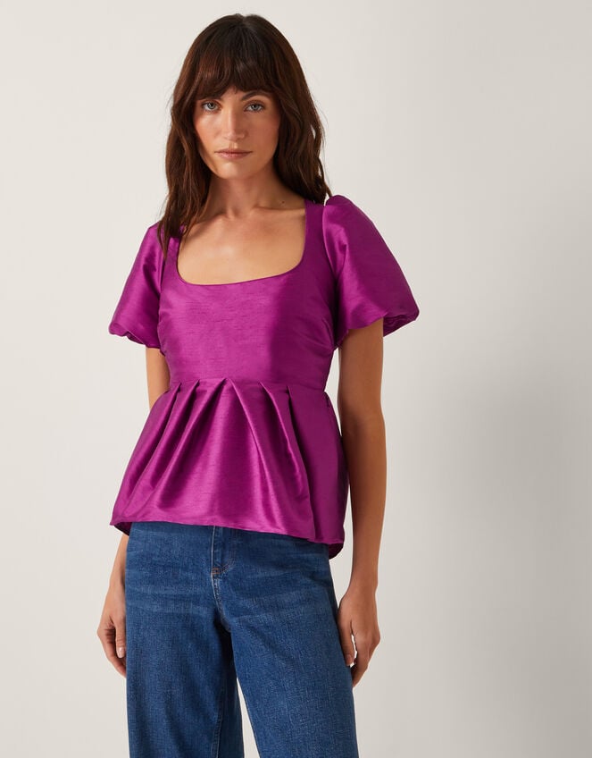 Sandra Smock Puff Sleeve Top
