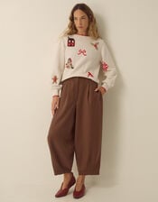 Cara Crew Neck Christmas Jumper, Ivory (IVORY), large