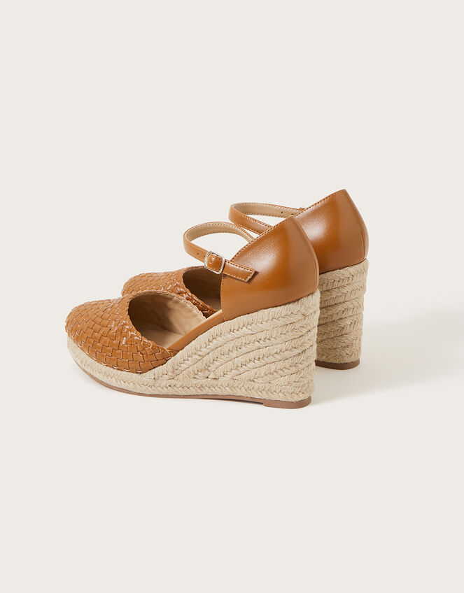 Closed Toe Wedge Sandals, Tan (TAN), large
