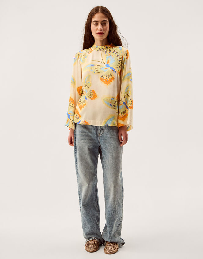 Clemence Aurelie Butterfly Top Ivory