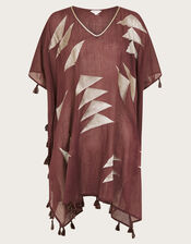 Patti Embroidered Kaftan, Brown (BROWN), large
