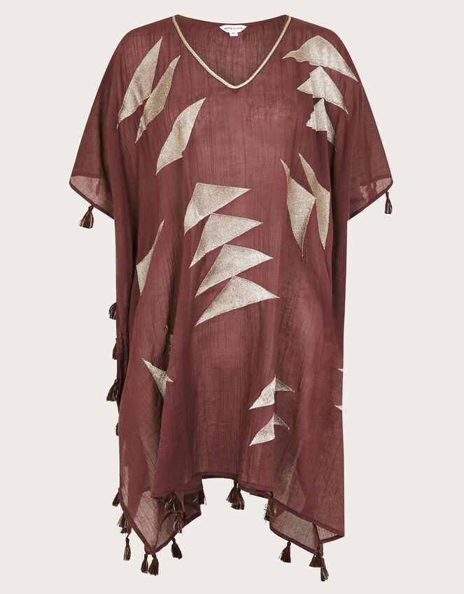 Patti Embroidered Kaftan, Brown (BROWN), large