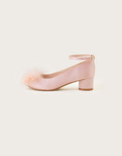 Carey Fluffy Embellished Heels	, Pink (PINK), large