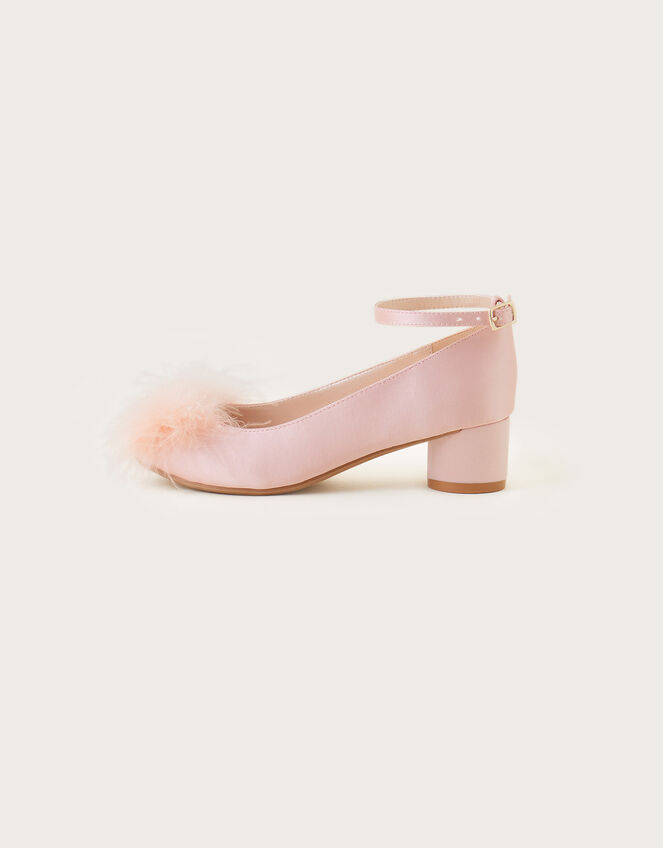 Carey Fluffy Embellished Heels	, Pink (PINK), large