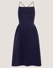 Molly Drop Waist Prom Dress, Blue (NAVY), large