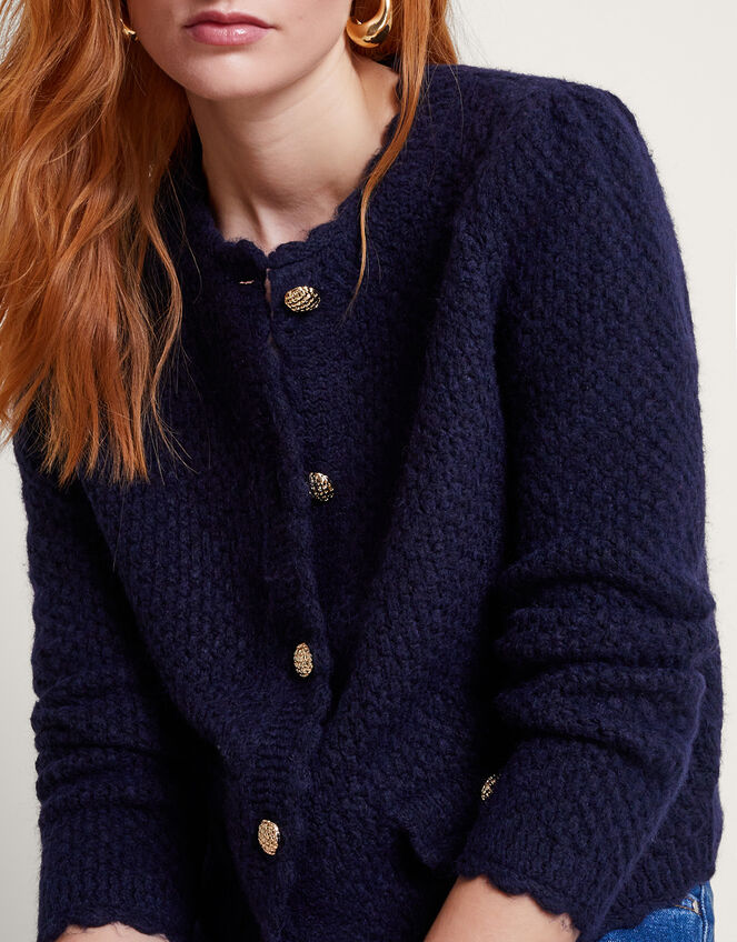Suki Stitch Cardigan, Blue (NAVY), large