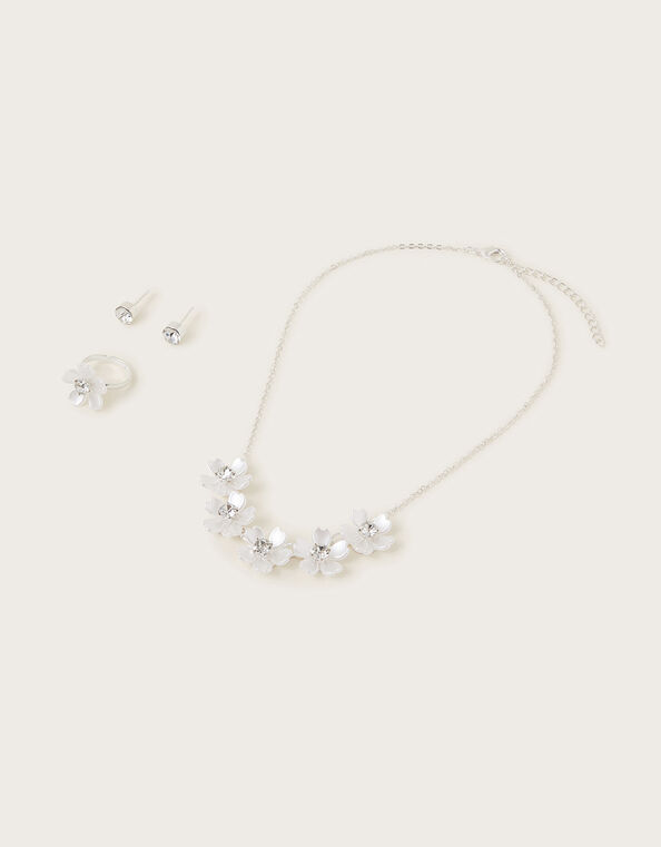 Frosted Flower Jewellery Set, , large