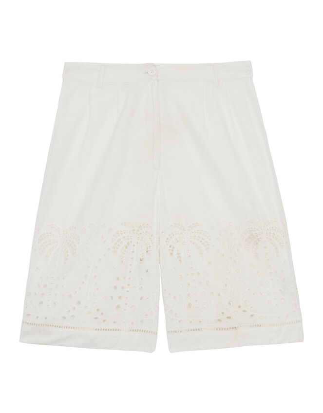Petite Mendigote Paul Embroidered Shorts, Natural (ECRU), large
