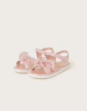 Lace Corsage Sandals, Pink (PINK), large