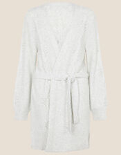 Alix Twist Stitch Pointelle Cardigan, Grey (GREY MARL), large