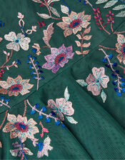 Floral Embroidered Dress, Teal (TEAL), large