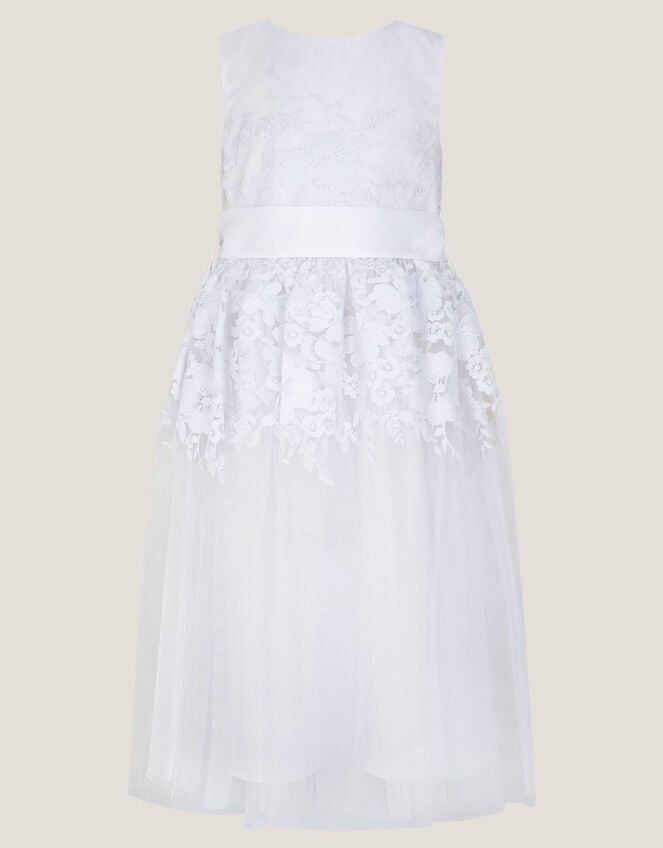 Felicity Floral Embroidered Dress, White (WHITE), large