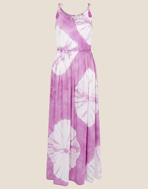 Luiza Tie Dye Midi Dress LENZING™ ECOVERO™ , Purple (PURPLE), large