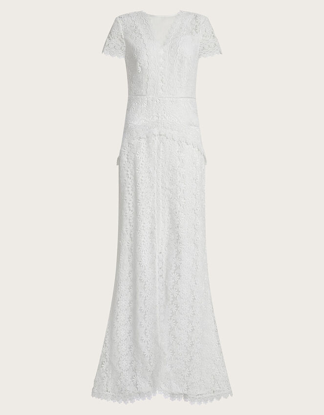Sienna Lace Bridal Maxi Dress, Ivory (IVORY), large