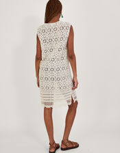 Crochet Tunic Dress, Natural (NATURAL), large
