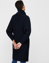 Connie Cowl Neck Knit Dress, Blue (NAVY), large
