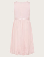 Sally Scuba Pleated Dress, Pink (PINK), large
