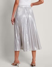 Mia Pleated Skirt, Silver (SILVER), large