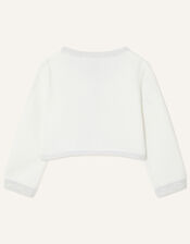 Baby Mesh Pom-Pom Bolero, Ivory (IVORY), large