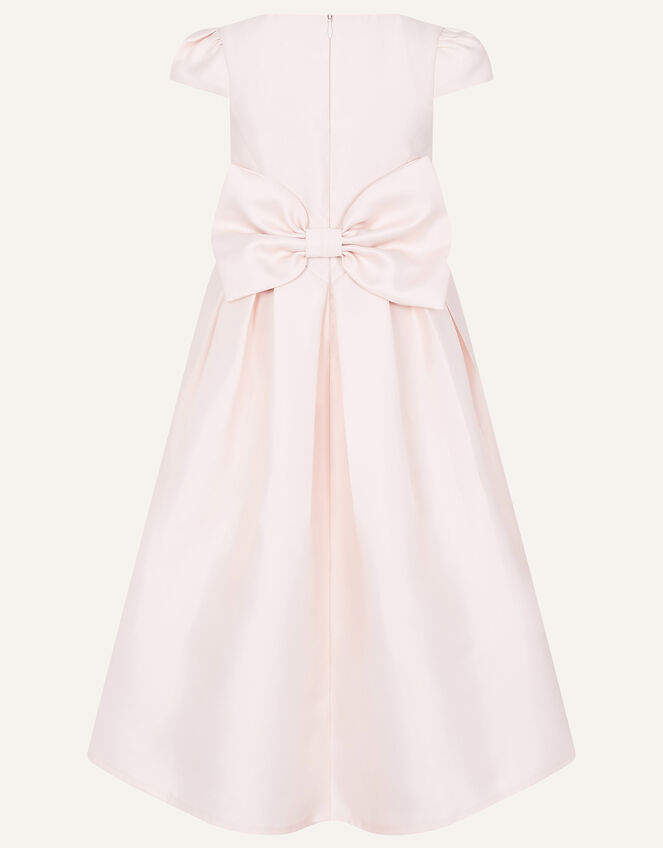 Katharine Duchess Twill High-Low Dress, Pink (PINK), large