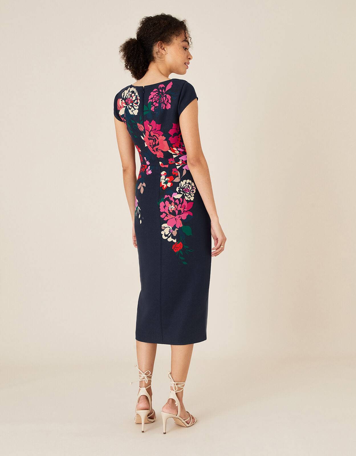 blue floral shift dress