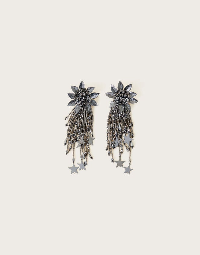 Flower Star Statement Earrings, , large
