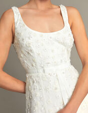 Amelie Embroidered Bridal Dress, Ivory (IVORY), large