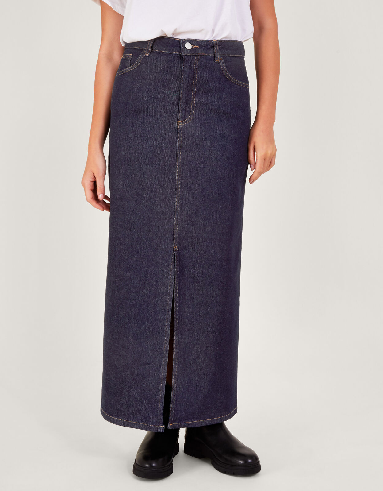 Mia Denim Maxi Skirt Blue