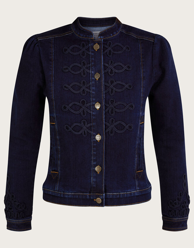 Lauria Nautical Denim Jacket with Sustainable Cotton, Blue (INDIGO), large