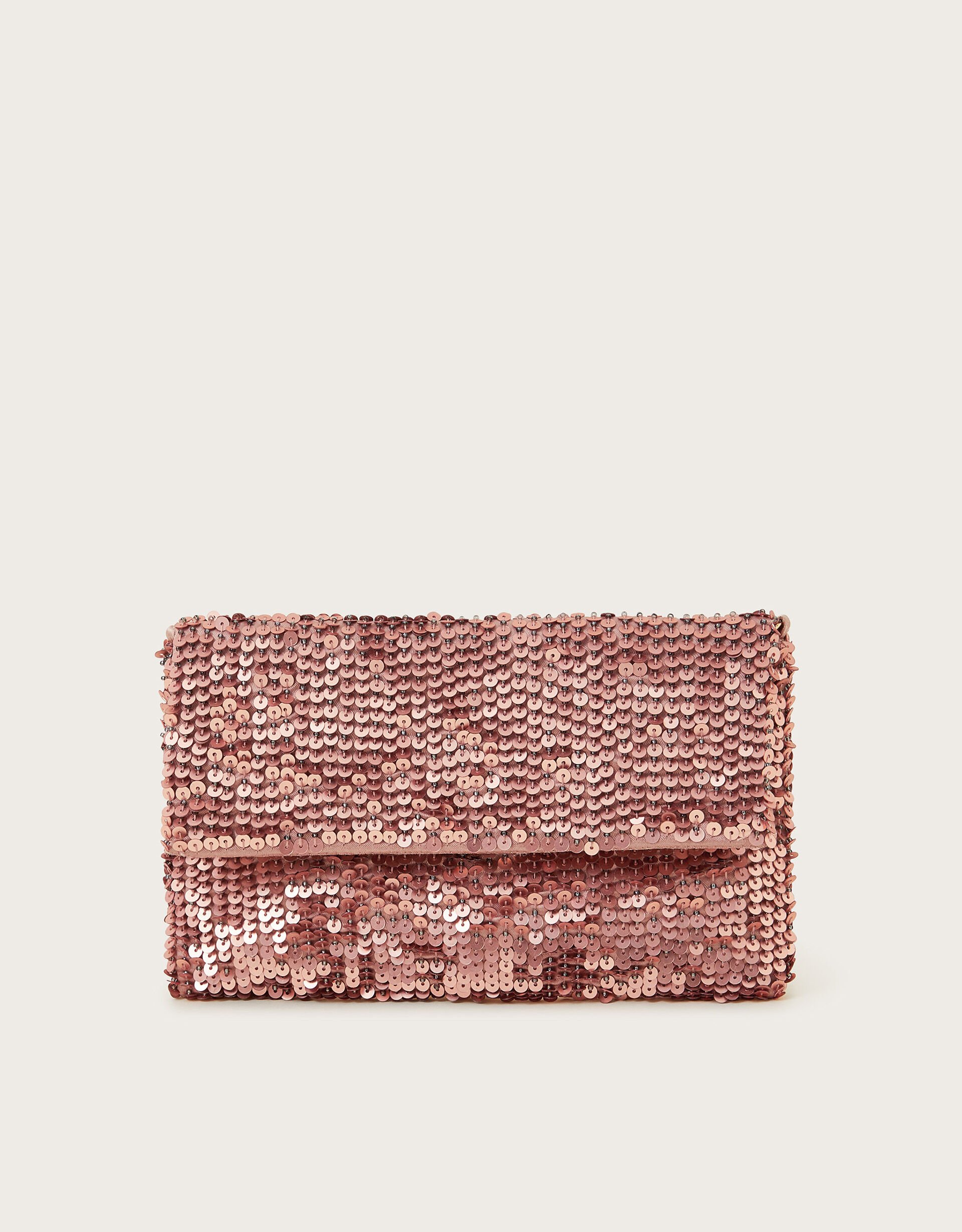 Bronze glitter clutch bag on sale
